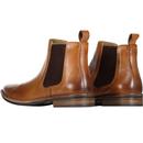 Men's Retro Mod Chelsea Boots in Tan Leather