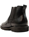 Rider Retro Mod Smooth Leather Chelsea Boots BLACK