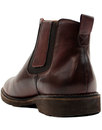 Rider Retro Mod Leather Chelsea Boots OXBLOOD
