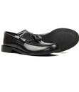 Retro Mod Tassel Fringe Leather Loafers (Black)