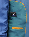 Retro 1960s Mod Mohair Blend 3 Button Suit Jacket