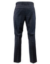 Retro 1960s Mod Slim Fit Check Suit Trousers BLUE