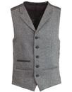 Men's 60s Mod Donegal Fleck 2 Button Suit - Silver