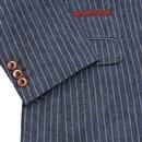 Retro 60s Mod Linen Blend Pinstripe Blazer Jacket
