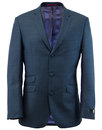 Mens Retro Sixties 3 Button Tonic Mod Suit in Teal