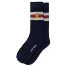 Scott Nichol Harlow Collegiate Stripe Sports Socks in Navy YS4078 02