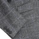 Tailored Mod Tweed Windowpane Check Dress Coat (G)