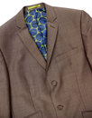 Men's Retro 60s Mod 3 Button Mohair Tonic Suit