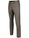Men's Retro Mod Mohair Tonic Suit Trousers TAUPE
