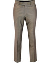 Men's Retro Mod Mohair Tonic Suit Trousers TAUPE