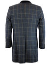 Scottie Men's Retro 1960s Mod Tweed Check Overcoat