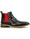 Lenny SERGIO DULETTI Mod Red Gusset Chelsea Boots