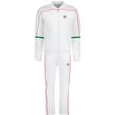 sergio tacchini mens amiscora contrast piping detail zip track top white