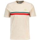 Sergio Tacchini Ayme Velour Stripe T-shirt in Pelican