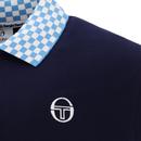 Ciro Sergio Tacchini Chequerboard Collar Zip Polo 