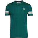 Sergio Tacchini Grello Retro Sleeve Stripe Tee in Rainforest