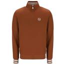 Sergio Tacchini Iceberg 1/4 Zip Sweatshirt Top in Mocha Bisque STM12133 839 