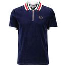 Sergio Tacchini Mahony Velour Polo Shirt in Maritime Blue