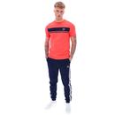 Master Sergio Tacchini Block Stripe Ringer Tee D