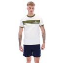 Master Sergio Tacchini Block Stripe Ringer Tee G/S