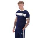 Master Sergio Tacchini Block Stripe Ringer Tee MB