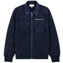 Sergio Tacchini New Devonte Crinkle Nylon Track Jacket in Maritime Blue