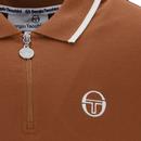 Iceberg Sergio Tacchini Cuff Stripe 1/4 Zip Polo M
