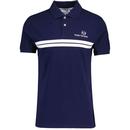 Sergio Tacchini New Supermac Retro Polo Shirt in Maritime Blue 