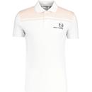 Sergio Tacchini New Young Line Polo Shirt in White and Seashell Pink