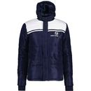 Sergio Tacchini New Young Line Retro 80s Quilted Puffer Jacket in Maritime Blue