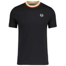 Sergio Tacchini Rainer Tipped Ringer T-shirt in Black and Jade Green