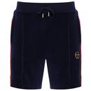 Sergio Tacchini Slice Velour Shorts in Maritime Blue STM12164 2254