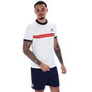 Super MK2 Sergio Tacchini Retro 80s Ringer Tee W/R