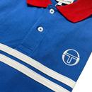 Supermac Sergio Tacchini Retro 80s Polo Shirt Blue