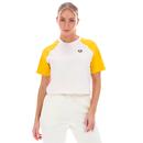 Sergio Tacchini Wilhemina Cropped T-Shirt in Gardenia and yellow STW12119 108