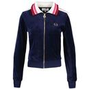 Sergio Tacchini Miss Goran Velour Track Top in Maritime Blue STW21118 225 