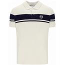 Sergio Tacchini Young Line Chest Stripe Pique Polo Shirt in Gardenia STM14554 130