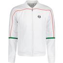 sergio tacchini mens amiscora contrast piping detail zip track top white
