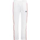 sergio tacchini mens amiscora contrast side piping detail track pants white