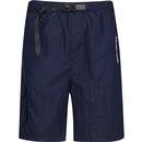 sergio tacchini mens rocco nylon belted cargo shorts maritime blue