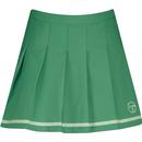 sergio tacchini womens kalkman pleated tennis mini skirt foliage green