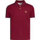 sergio tacchini mens twin tipped classic mod pique polo tshirt tomato red