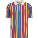 Nencio SERGIO TACCHI Retro Stripe Knit Polo Shirt