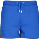 sergio tacchini mens neo drawstring tennis shorts strong blue