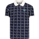 Sergio Tacchini Salvatore Tennis Net Polo in Maritime Blue STM12107 225