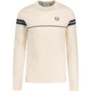 sergio tacchini mens taddeo contrast details long sleeve top buttercream black