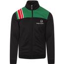 sergio tacchini mens wolfang colour block zip track jacket black jolly green
