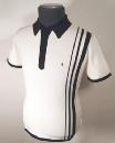 GABICCI VINTAGE KNITTED POLO RETRO MOD SEVENTIES