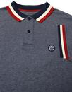 SKA & SOUL Retro Mod Auto Stripe Polo Shirt (Navy)