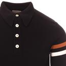 SKA & SOUL 60s Mod Racing Stripe Knit Polo Shirt B